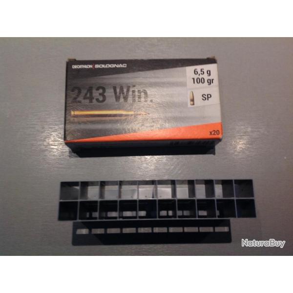Bote vide Solognac calibre 243 Winchester