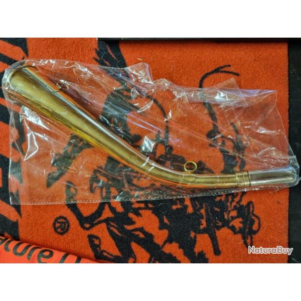 Wahoo ! Corne en laiton ronde 30cm d�cor sanglier