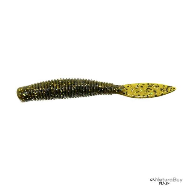 Leurre Souple Missile Baits Ned Bomb 8,3cm Green Pumpkin Flash