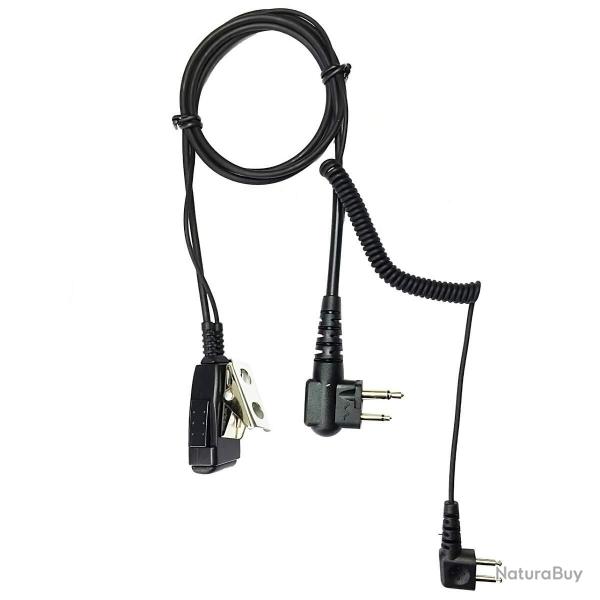 Cordon pour casque 3M Peltor (SportTac, ...) vers talkies Motorola XT420, XT460, DP1400, R2, Hytera 