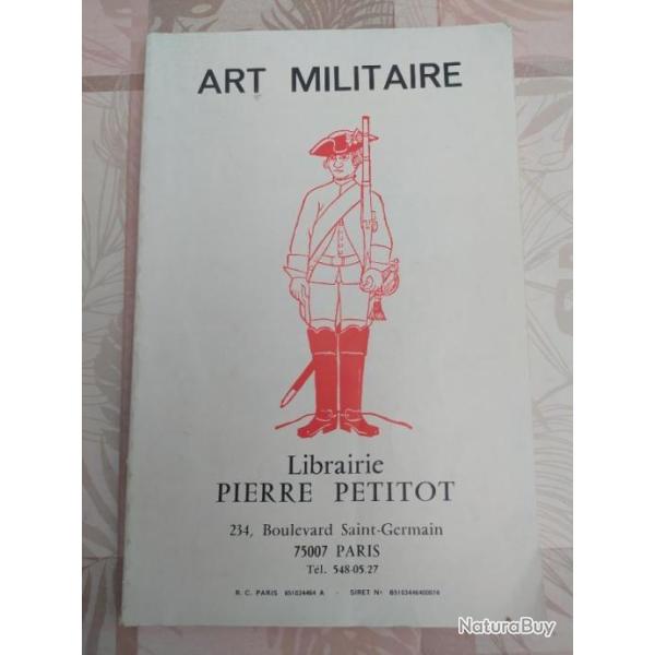 Catalogue - Art Militaire - Librairie Pierre Petitot - N84
