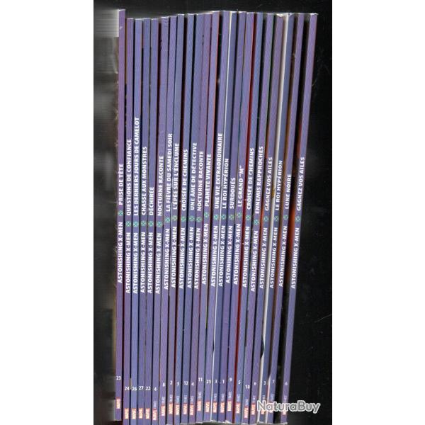 x-men, astonishing x men lot de 22 livres marvel france , comic's