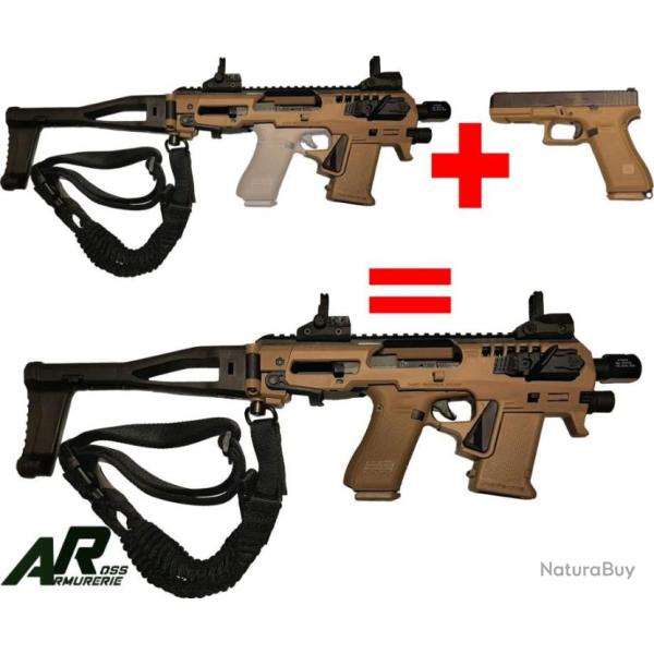 PROMO GLOCK 17 Gen5 FR 9x19 Neuf avec Conversion RONI GLOCK Micro CAA Gnration 4X avec accessoires