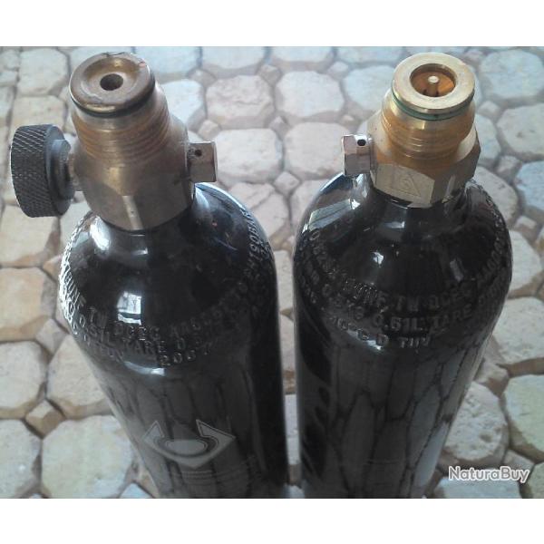 Lot Bouteille d'air aluminium 0,51L + pH 190 bar Ref 01