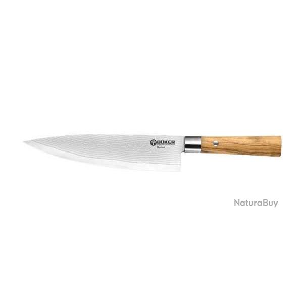 Couteau de chef Boker Cuisine B�ker Cuisine - Damas Olive lame 235 mm
