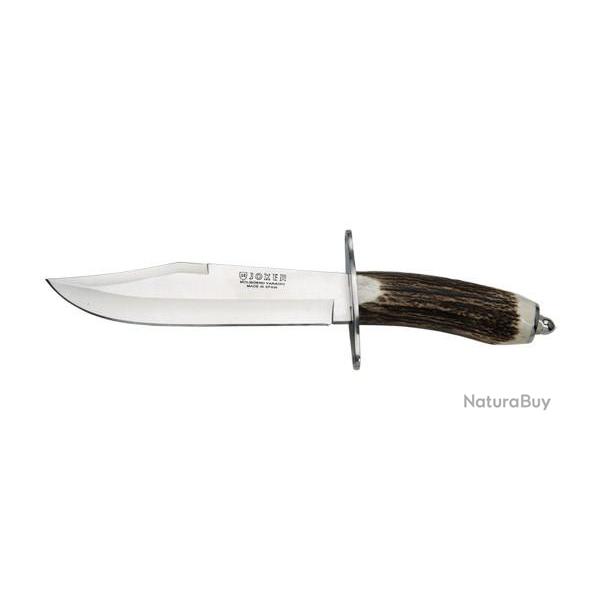 Couteau fixe Joker Bowie lame 200 mm manche bois de cerf