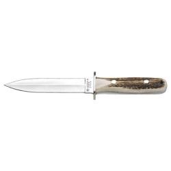 Couteau fixe Joker Dague lame 150 mm manche bois de cerf
