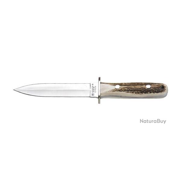 Couteau fixe Joker Dague lame 150 mm manche bois de cerf