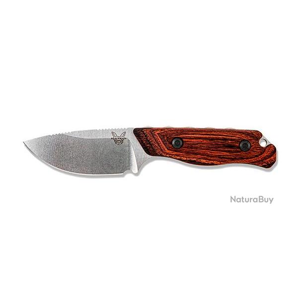 Couteau fixe Benchmade Hidden Canyon Hunter manche Bois stabilis