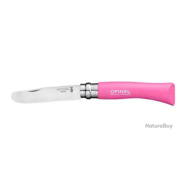 Couteau pliant Opinel Mon Premier Opinel N07 Inox Fuchsia (6Pcs)