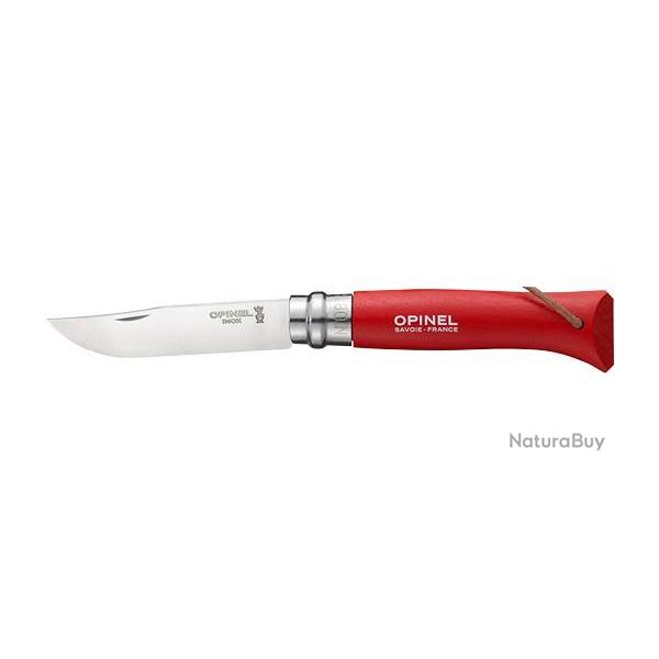 Couteau pliant Opinel Baroudeur N08 Inox Rouge