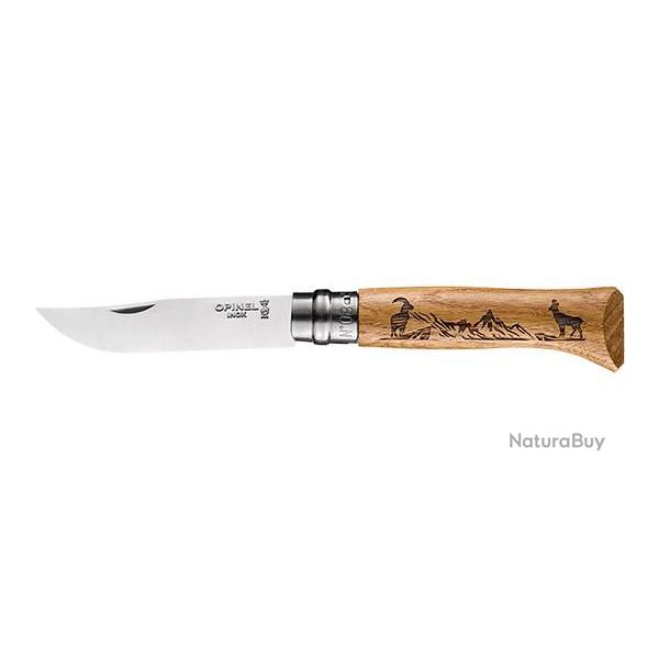 Couteau pliant Opinel N8 Animalia Chamois