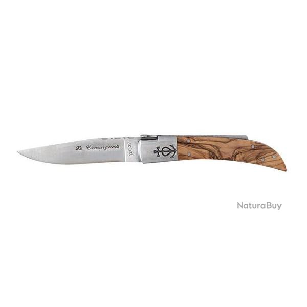 Couteau pliant Camarguais Camarguais N�12 Trident forg� manche en Olivier