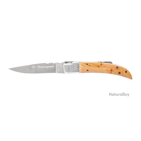Couteau pliant Camarguais Camarguais N�10 Trident soud� manche en Gen�vrier