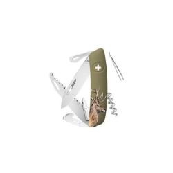 Couteau suisse Swiza D05, olive, impression Cerf