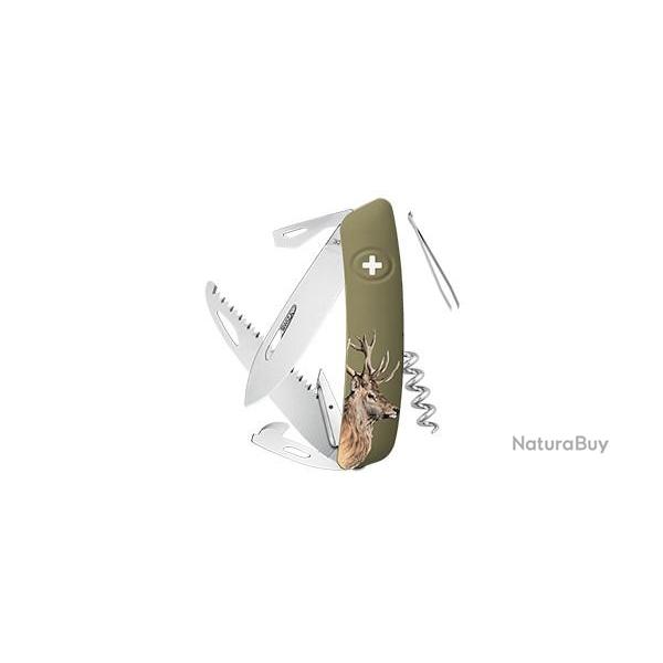 Couteau suisse Swiza D05, olive, impression Cerf