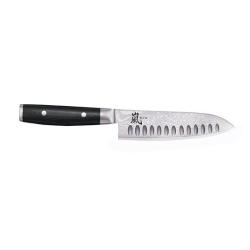 Couteau Japonais Santoku Yaxell RAN - Santoku alv&eacute;ol&eacute;