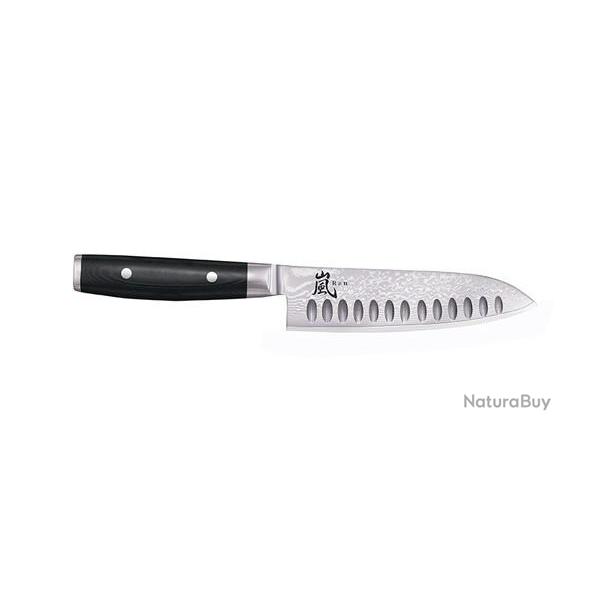 Couteau Japonais Santoku Yaxell RAN - Santoku alv�ol�