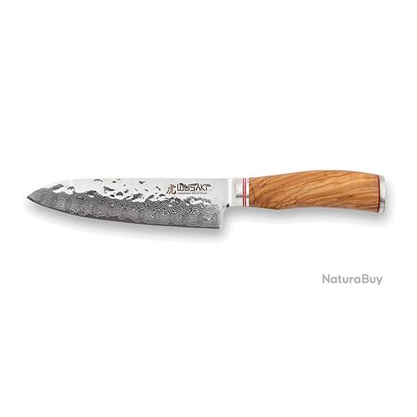Couteau Japonais Santoku Wusaki Damas - Couteau Santoku alv�ol�
