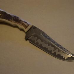 Exceptionnel Couteau de Chasse Artisanal Damas