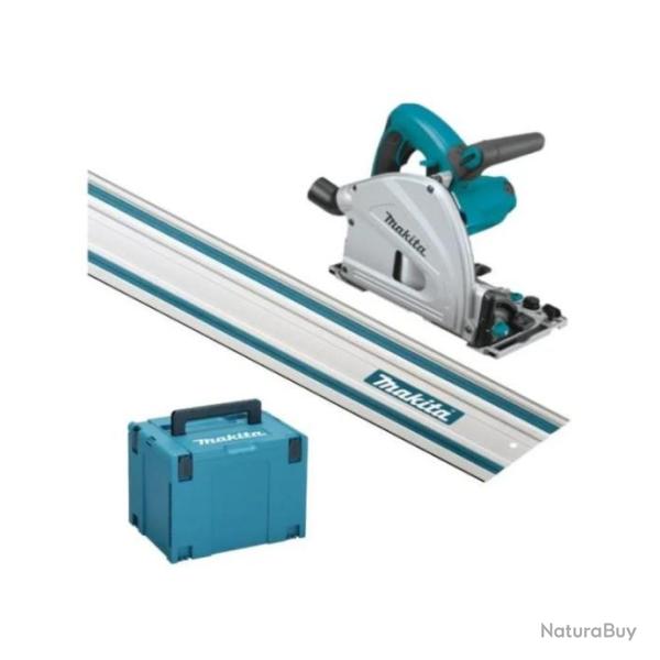 Scie Circulaire Plongeante MAKITA 1300W 165MM en Coffret MAK-PAC + Rail de guidage 1400 mm