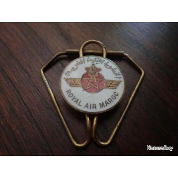 ancienne pince a billet  emaill�e   royal air maroc