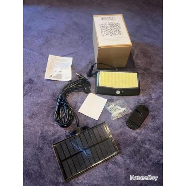 lampe solaire applique murale ext�rieur spot avec d�tecteur 468 led ip65