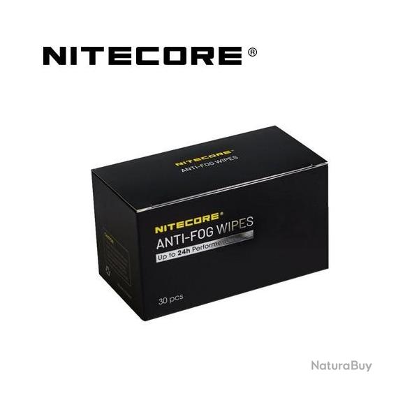 Lingettes Anti-bu�e Nitecore NC-CK007 - Antibact�riennes - 30 pi�ces
