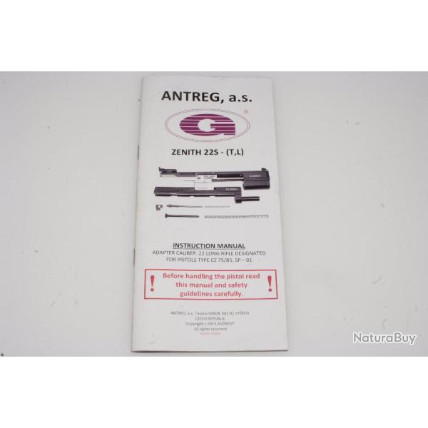 Antreg ZENITH 22 S conversion pour CZ: Manuel