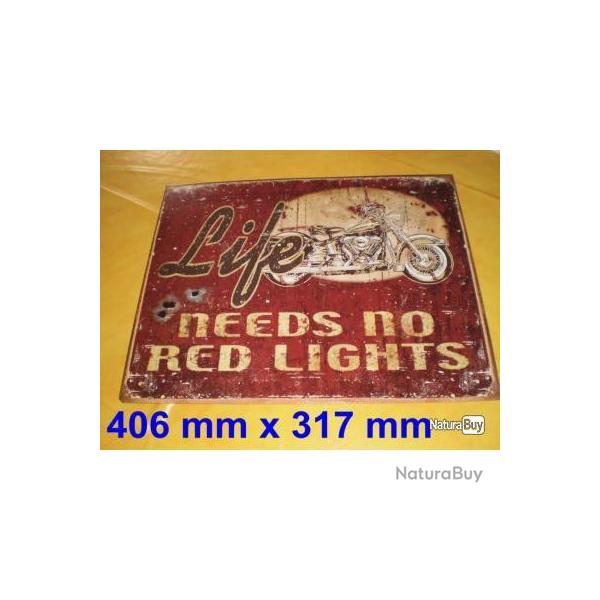 Plaque en t�le vieillie pour motards !