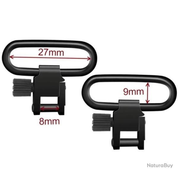 ANNEAUX AMOVIBLE GRENADI�RES NEUF passage bretelle 27 mm