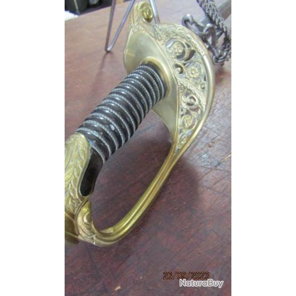 pe sabre droit fin officier infanterie 1882  poigne1855 premire seconde guerre mondiale blire