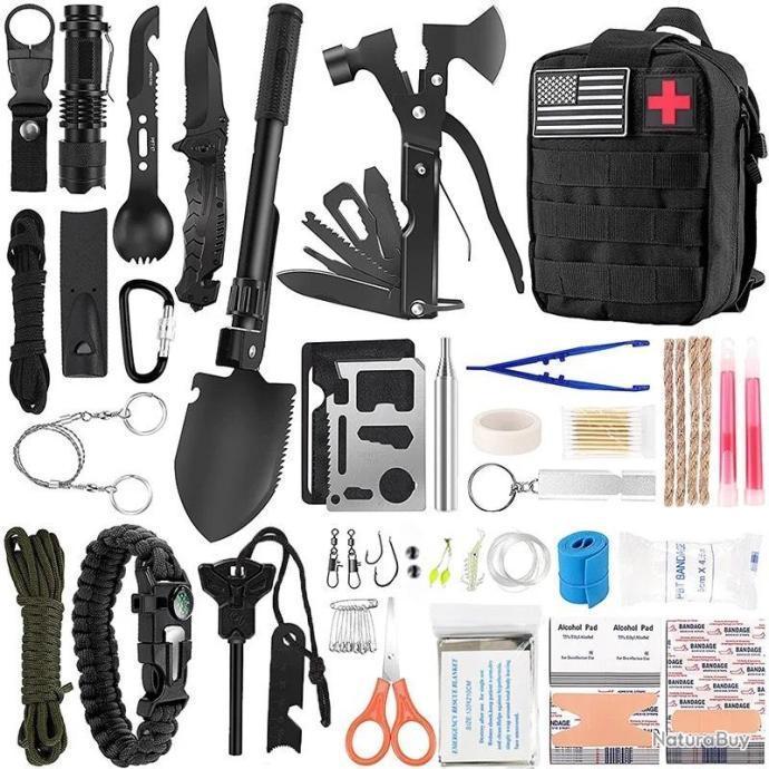 Pack 83 outils de Survie Multi-Outils compact en Acier Neuf (Neuf avec