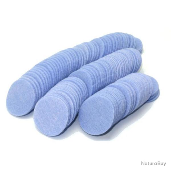 100 chiffons pour le nettoyage de canons d'armes � feu, diam�tre 40mm