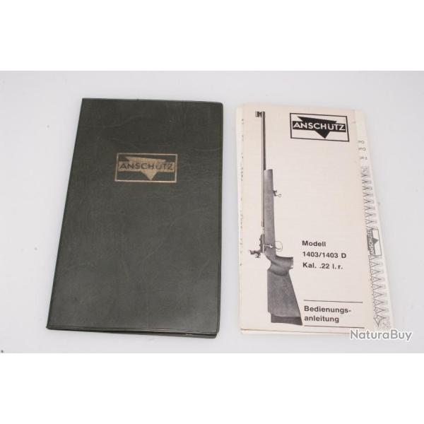 Carabine ANSCHUTZ 1403/1403 D: Manuel