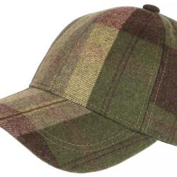 Casquette Laine Verte et Marron a Carreaux Baseball Volga Taille unique Vert