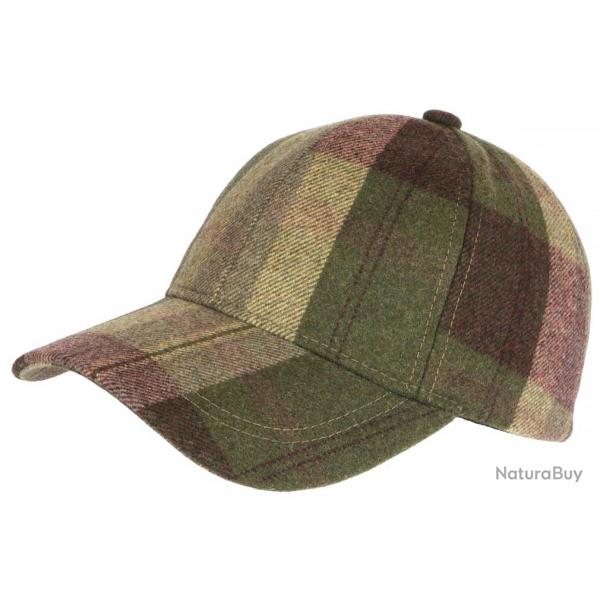 Casquette Laine Verte et Marron a Carreaux Baseball Volga Taille unique Vert