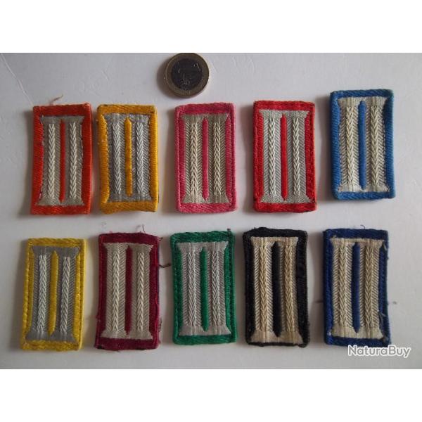 lot pattes de col insigne militaire collection