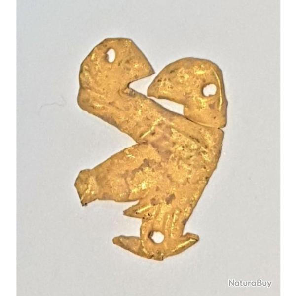 Egypte Antique : Dieux BES et HORUS - Magnifiques petits appliqu�s en Or. 5e si�cle avant JC.