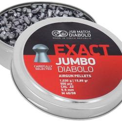 Plombs JSB Exact Jumbo 5.5mm 15.89gr par 500