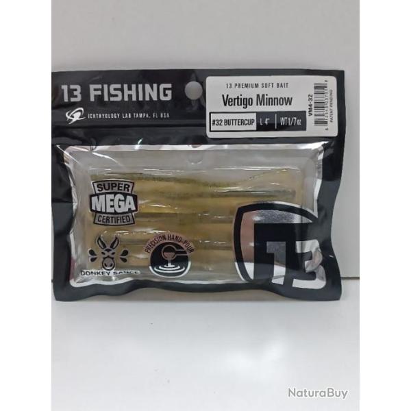 !! Leurre 13 Fishing VERTIGO MINNOW 4" !! COLORIS : BUTTERCUP