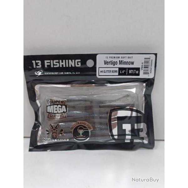 !! Leurre 13 Fishing VERTIGO MINNOW 4" !! COLORIS : GLITTER BOMB