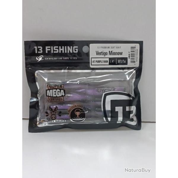 !! Leurre 13 Fishing VERTIGO MINNOW 4" !! COLORIS : PURPLE RAIN