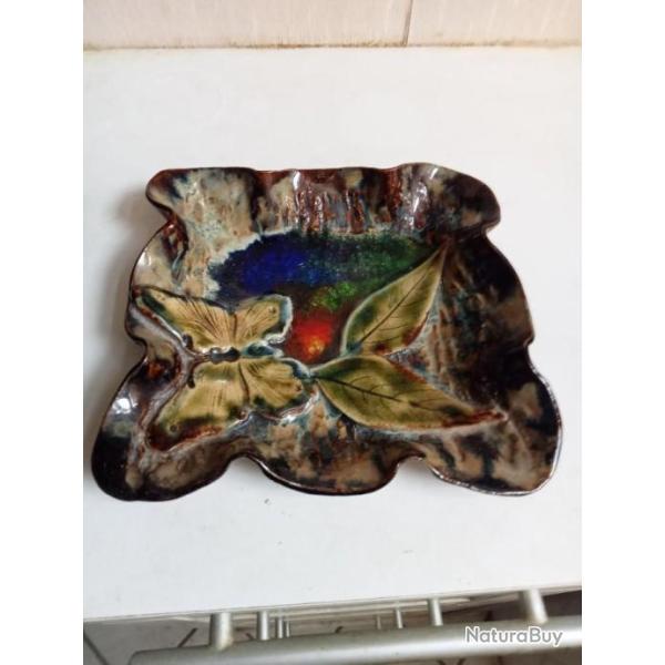 vide poche ancien �maill� 15 cm x 16 cm