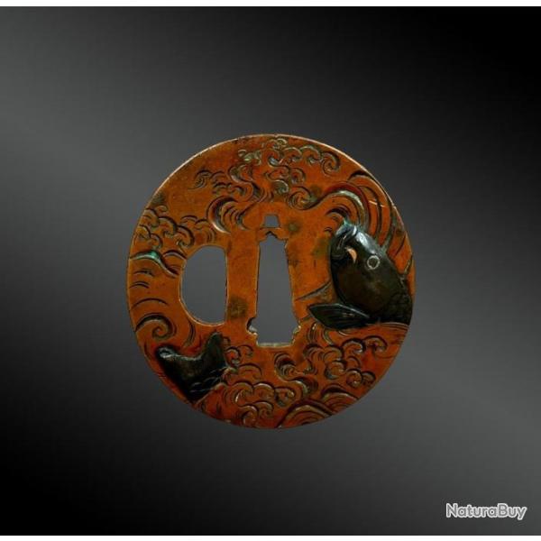TSUBA � la CARPE - Japon - P�riode Meiji (1808-1912)