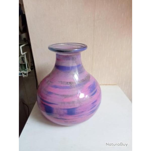 vase ancien en verre hauteur 22 cm diam�tre 20 cm