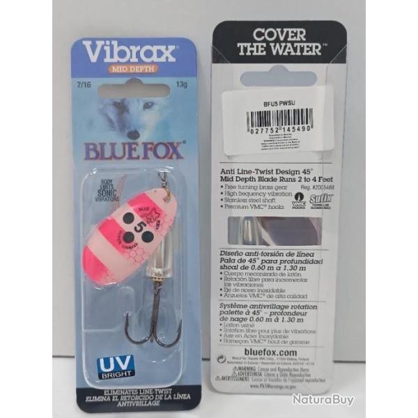 !! Cuill�re VIBRAX BLUE FOX UV 5 !! COLORIS : PWSU