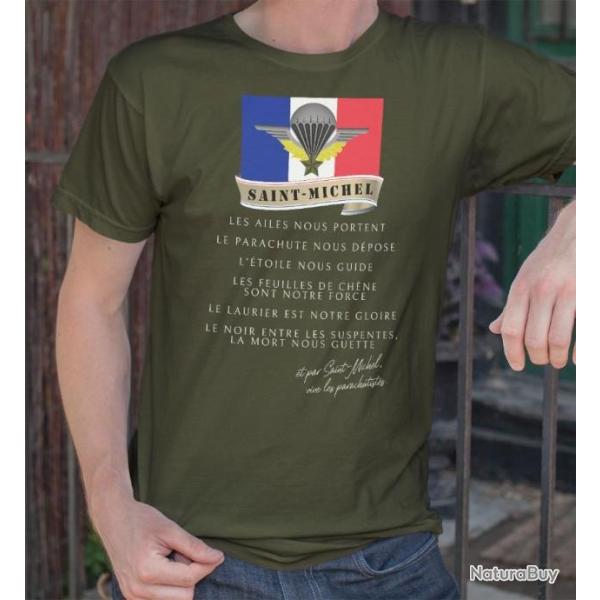Tshirt Saint-Michel patron Parachutiste France arm�e Militaire, T-Shirt toutes tailles, NEUF !
