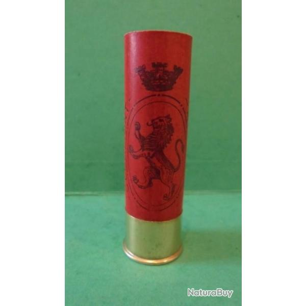 SUPERBE DOUILLE ANCIENNE D ARMURIER " CLERMONT A  AUXERRE "EN CARTON ROUGE cal.16 JAMAIS CHARGEE