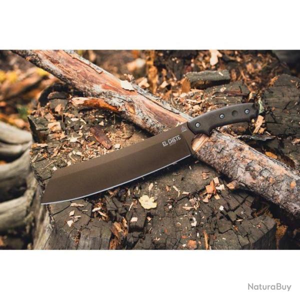 Machette TOPS Knives El Chete Midnight Bronze Lame Acier Carbone 1095 Etui Kydex USA TPELCH03